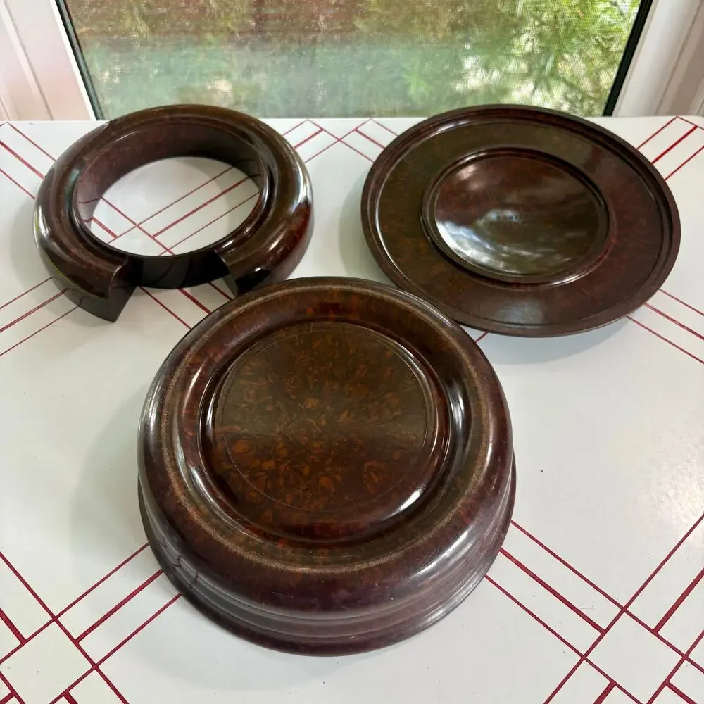 Vintage Domart Bakelite Sewing Box Round Art Deco Thread Caddy
